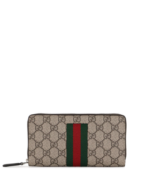 Double G Supreme Ribbon Zip Wallet