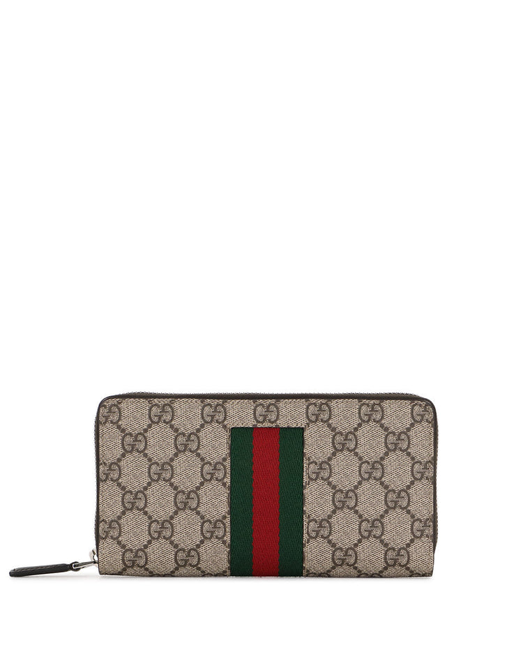 Double G Supreme Ribbon Zip Wallet