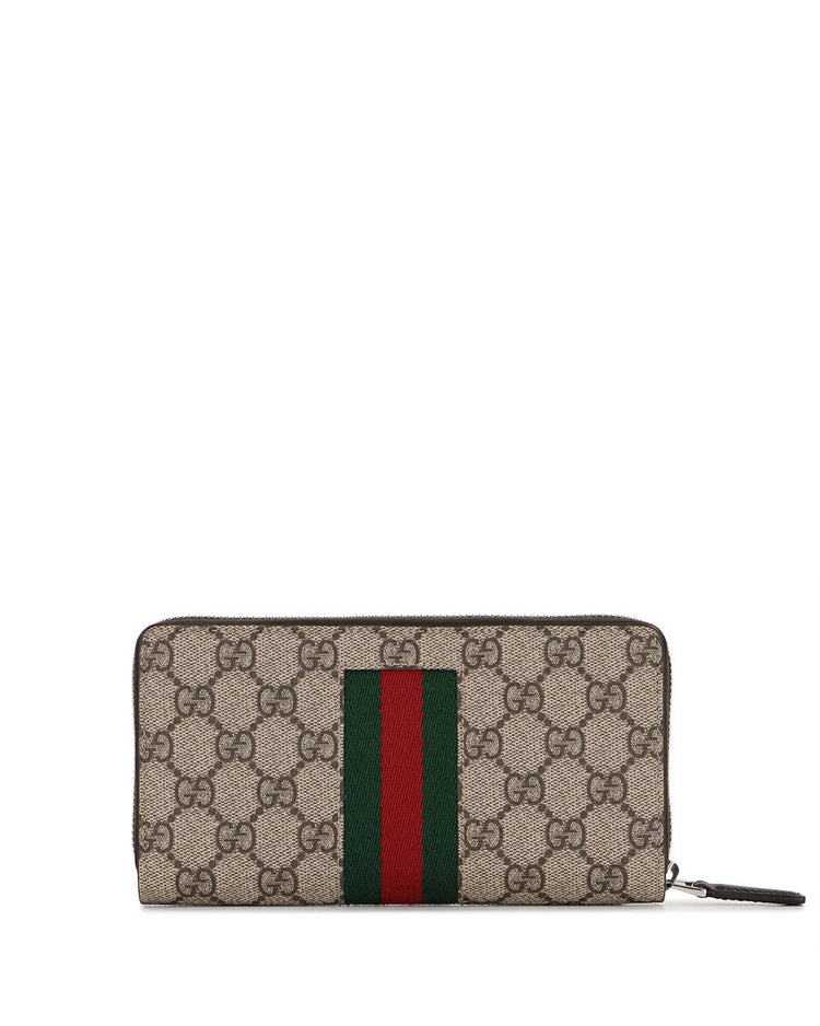 Double G Supreme Ribbon Zip Wallet