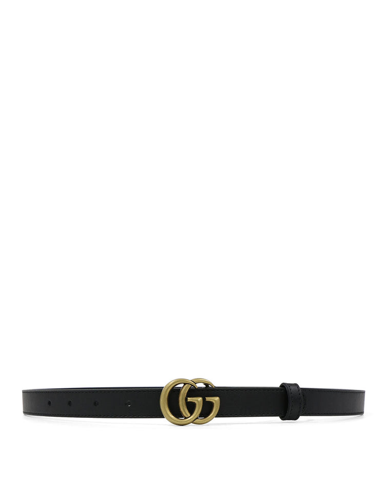 Double G Buckle Leather Belt