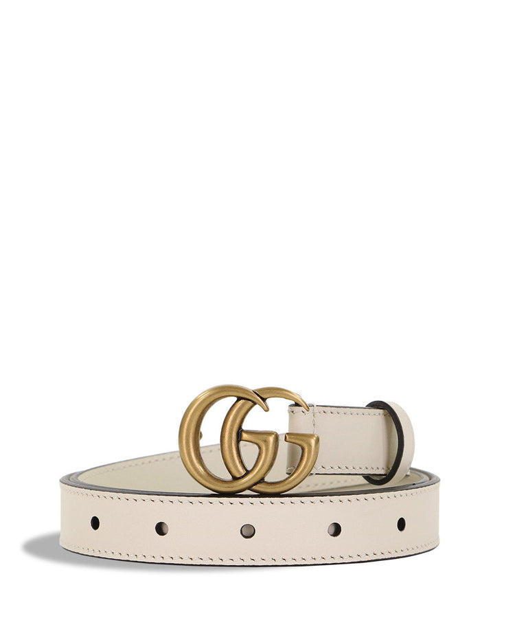 Double G Buckle Leather Belt