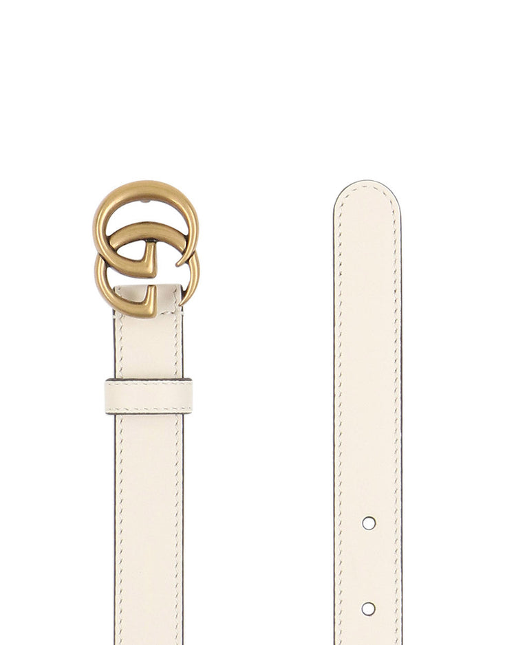 Double G Buckle Leather Belt