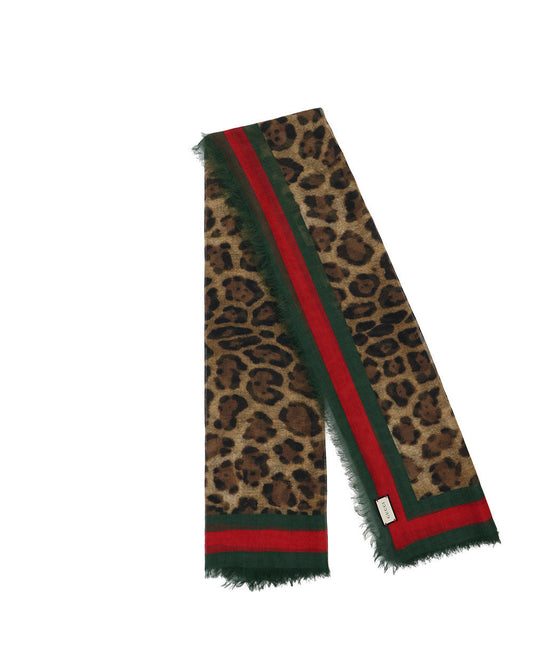 動物印花真絲圍巾