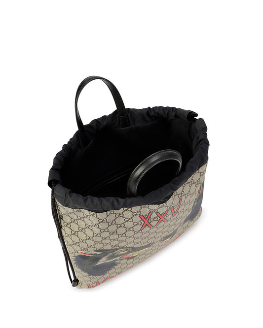 狼印花 GG Supreme 抽繩背包