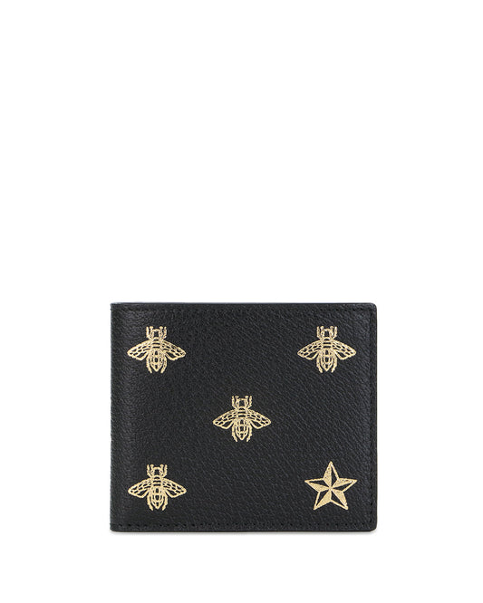 Bee Star Leather Bi-Fold Short Wallet
