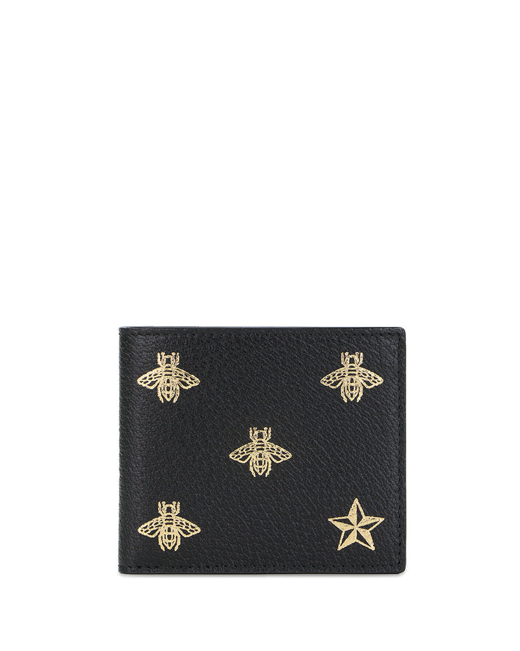 Bee Star Leather Bi-Fold Short Wallet