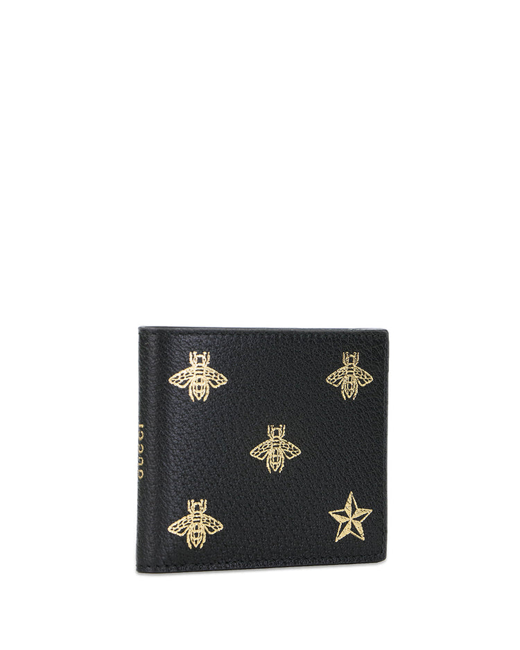 Bee Star Leather Bi-Fold Short Wallet