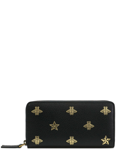 Bee Star leather zip around wallet