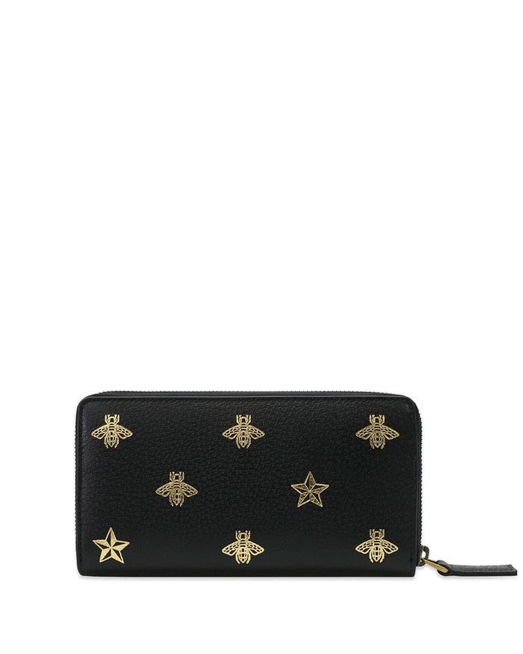 Bee Star leather zip around wallet