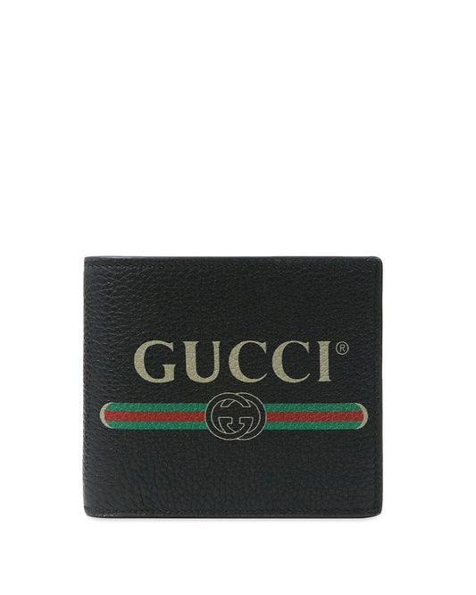 Gucci Print Leather Bi-fold Wallet