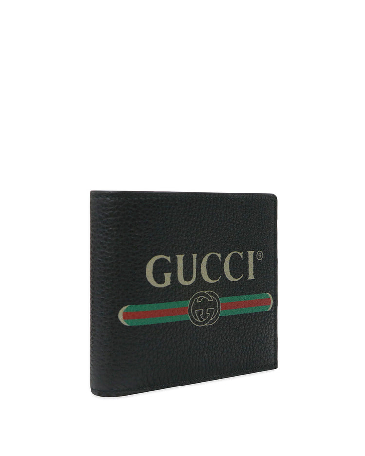Gucci Print Leather Bi-fold Wallet