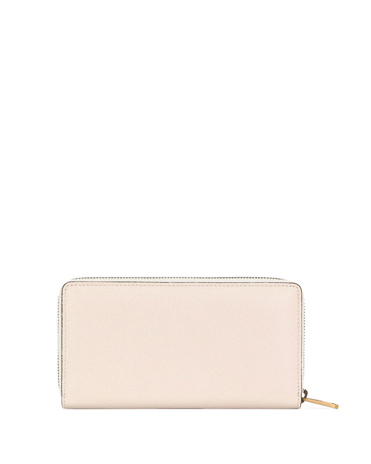 Print Leather Zip Around Wallet