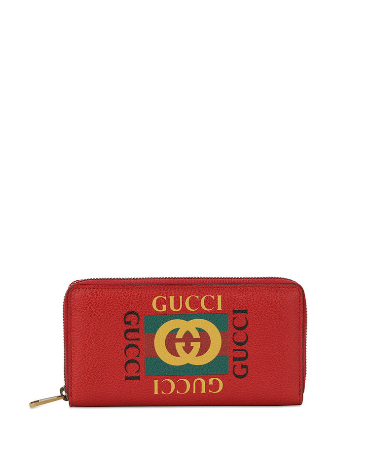 Logo Zipper Long Wallet