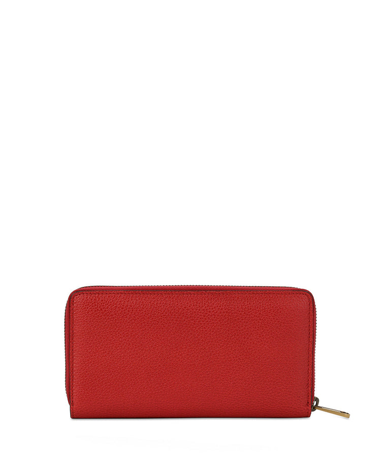 Logo Zipper Long Wallet