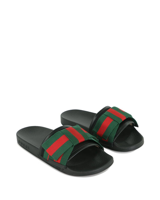 Satin Slide With Web Bow