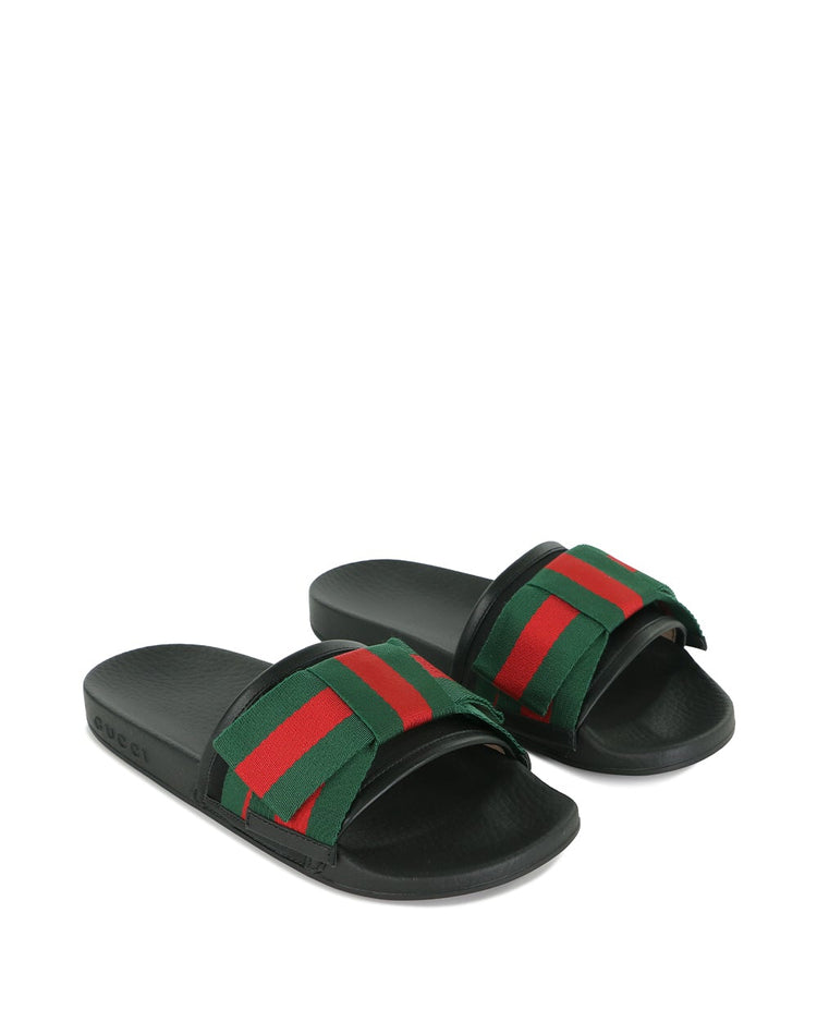 Satin Slide With Web Bow