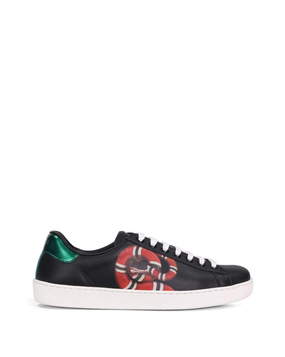 Gucci New Ace Embroidered-snake Leather Sneakers