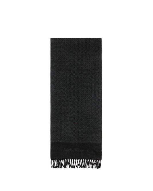 Printed Check Cashmere Scarf