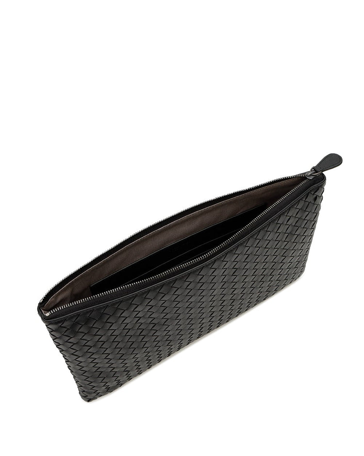 Intrecciato Weave Clutch Bag