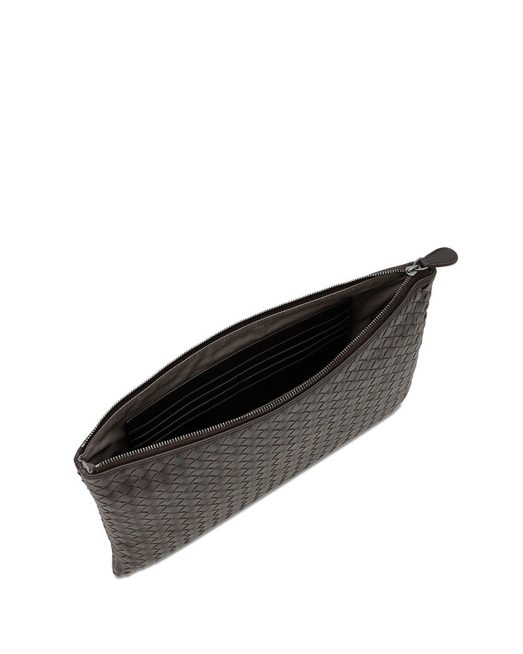 Intrecciato Weave Clutch Bag