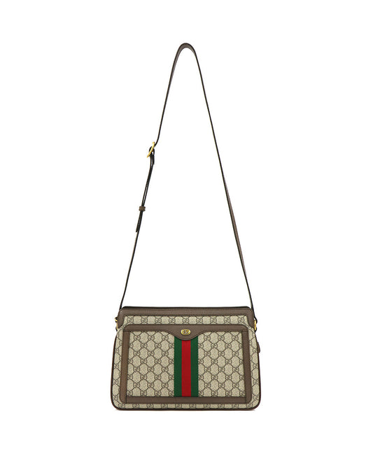 中型人造帆布肩背包