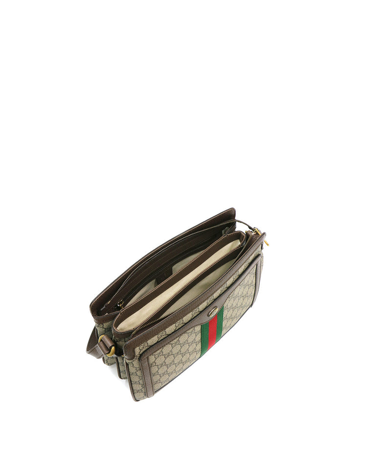 中型人造帆布肩背包