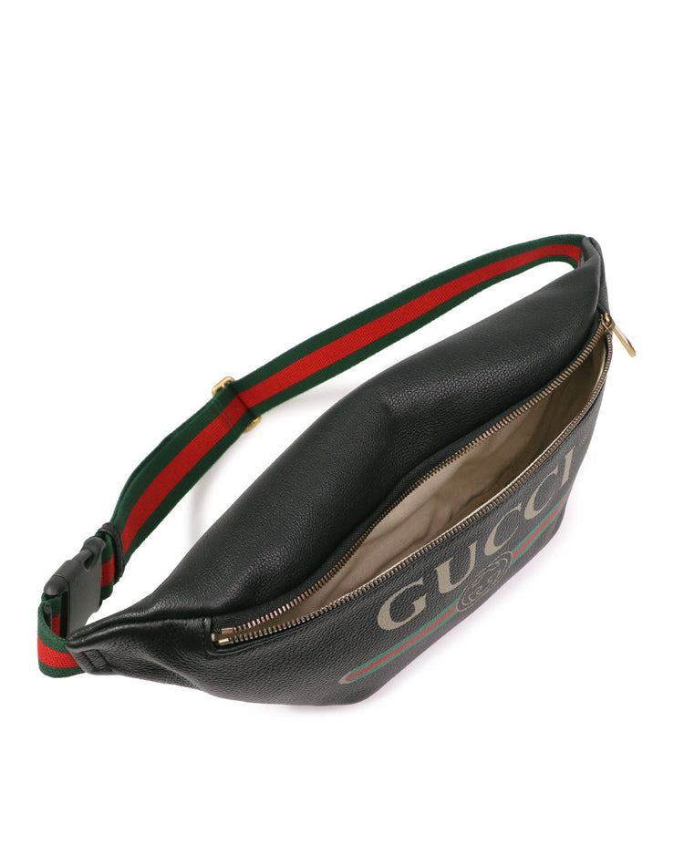 標誌印花中型腰包