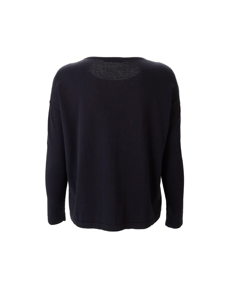 Patterned Long Sleeve Crew Neck Sweater