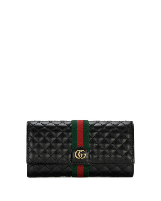 Double G Leather Long Wallet