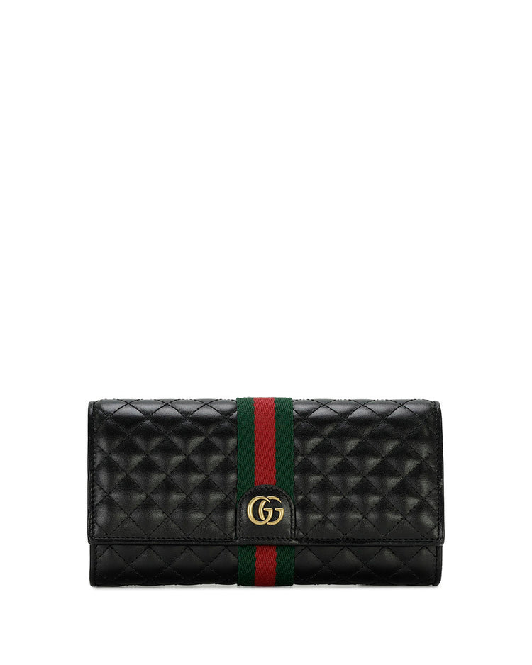Double G Leather Long Wallet