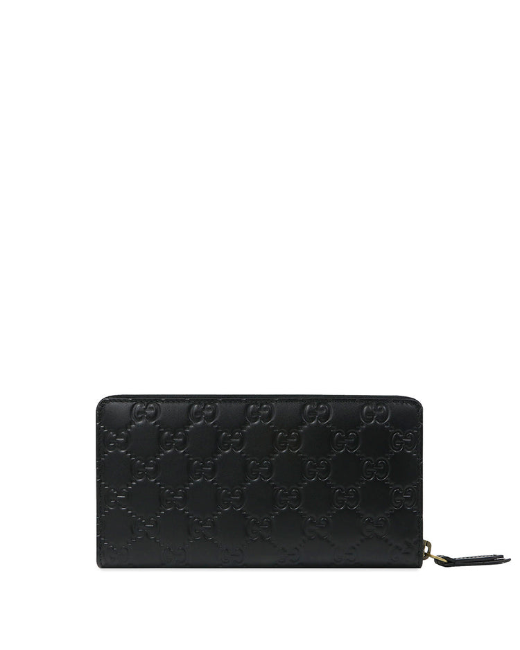 Signature Zip Around Wallet With Cat
