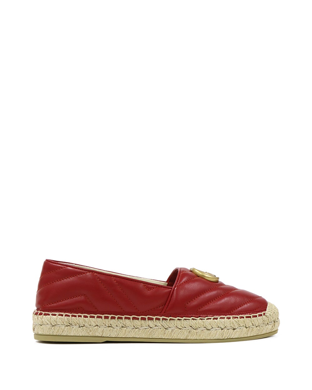 Gucci Leather Espadrille with Double G