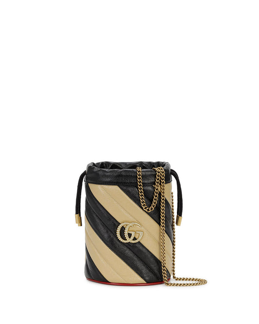 GG Marmont 迷你皮革水桶包