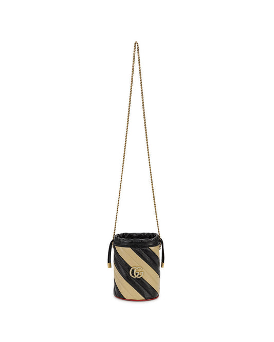 GG Marmont 迷你皮革水桶包