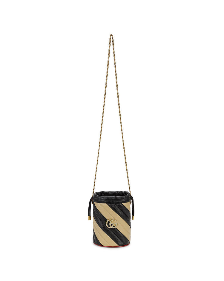 GG Marmont 迷你皮革水桶包