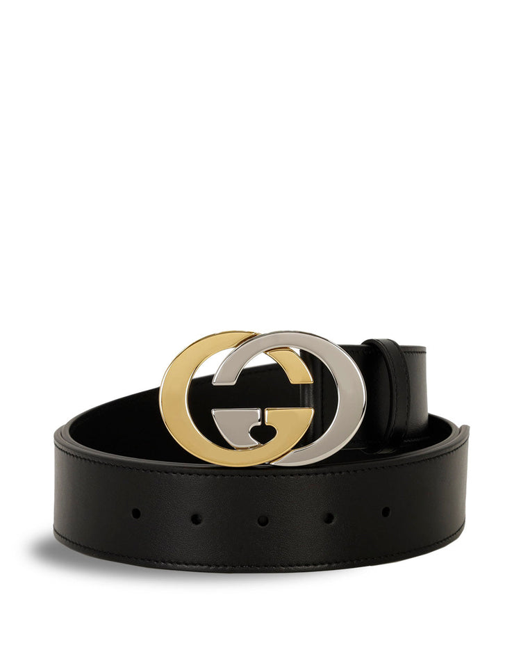 Interlocking G Buckle Leather Belt