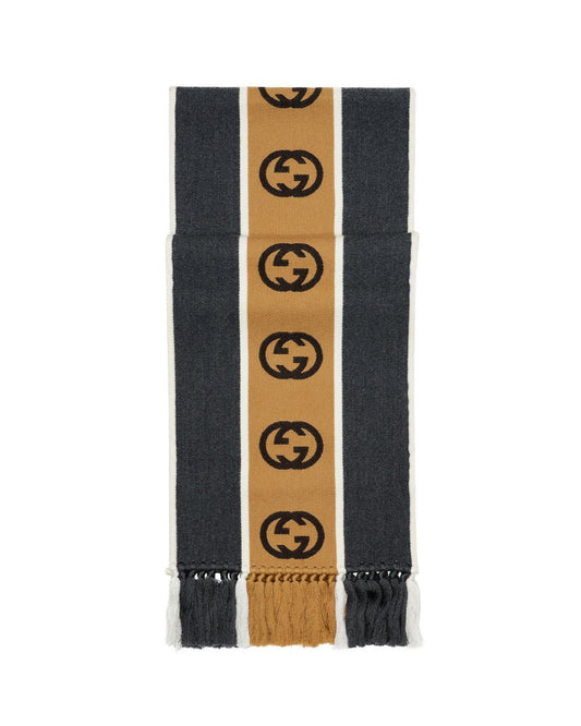 GUCCI Interlocking G stripe Scarf