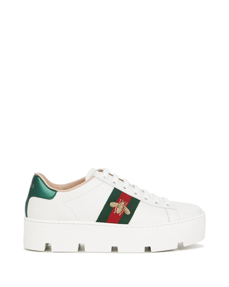 Gucci Women Ace Embroidered Platform Sneakers