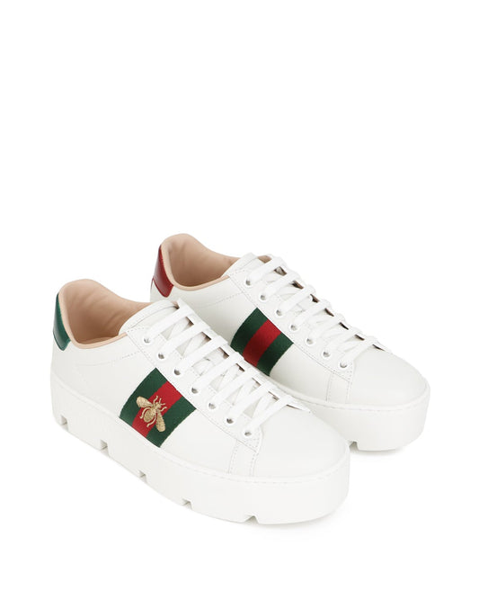Ace Embroidered Platform Sneakers