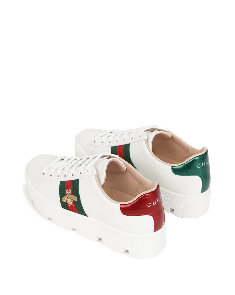 Ace Embroidered Platform Sneakers