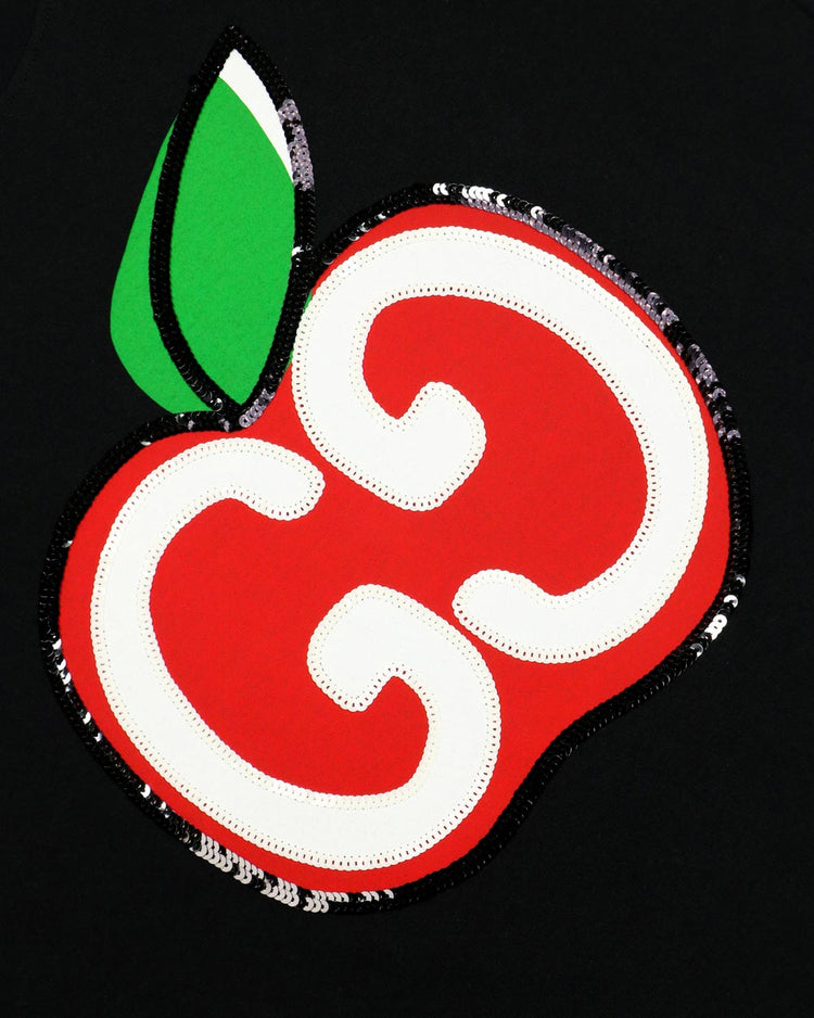 GG Apple Printed Cotton T-Shirt