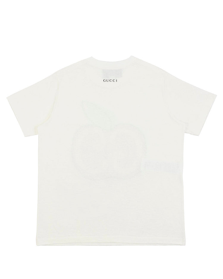 GG Apple Printed Cotton T-Shirt