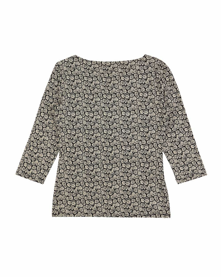 Patterned Cotton Short Sleeves Sweater