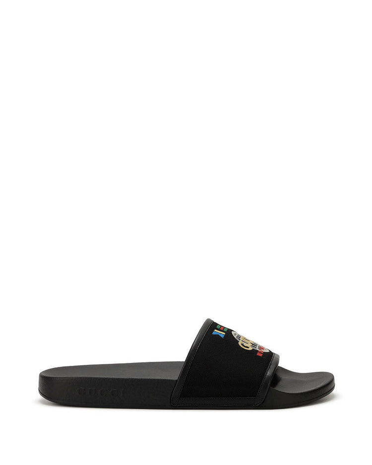 Logo Embroidered Sandals