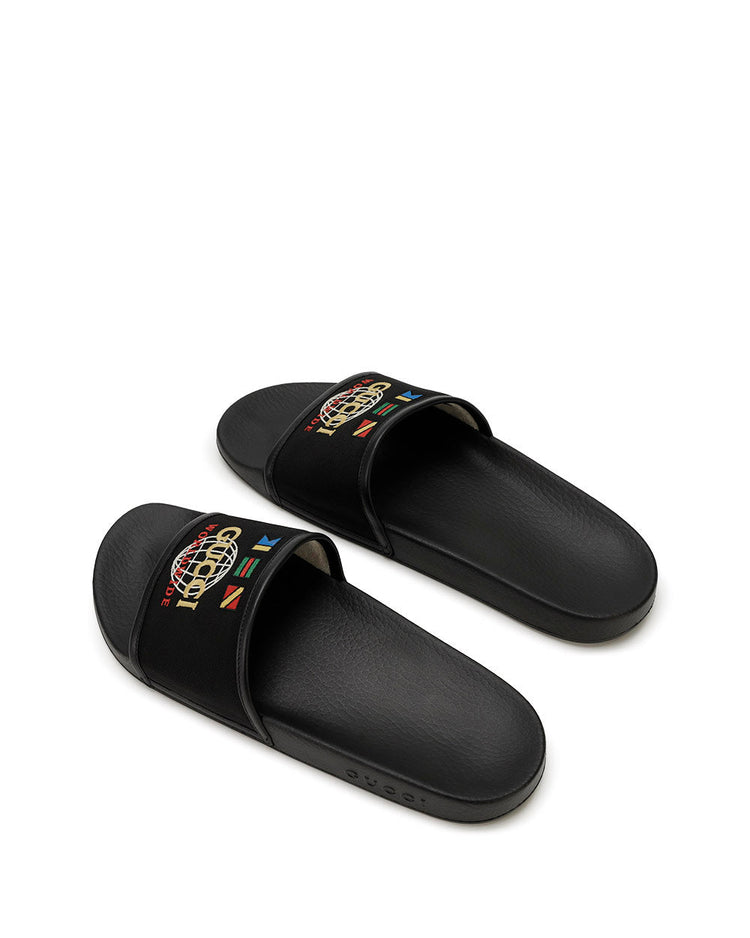 Logo Embroidered Sandals