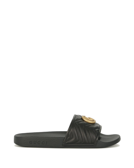 Matelassé Leather Slide