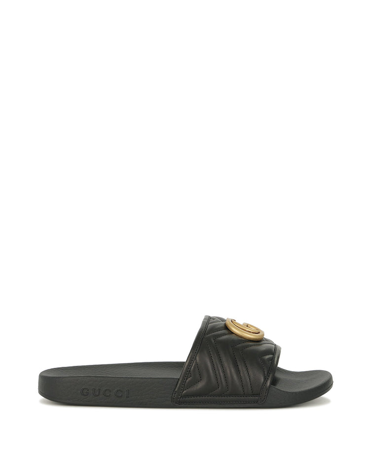Matelassé Leather Slide