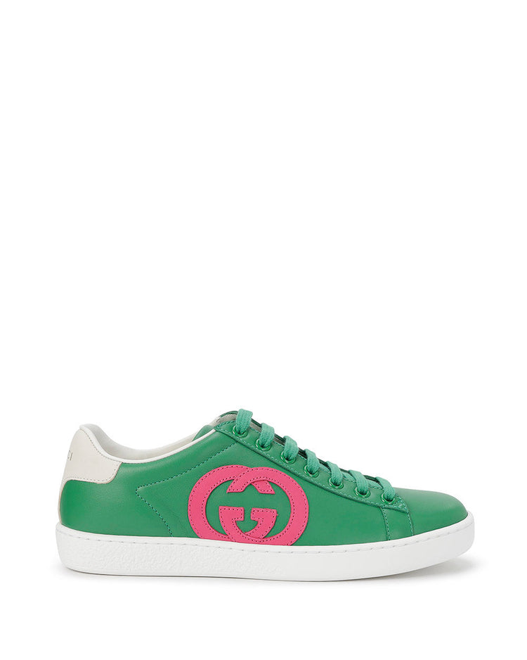 GG Leather Sneakers (627823)