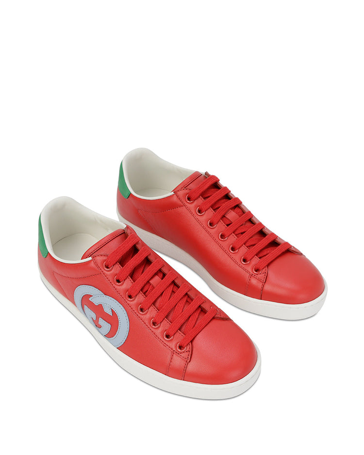 GG Leather Sneakers (627823)
