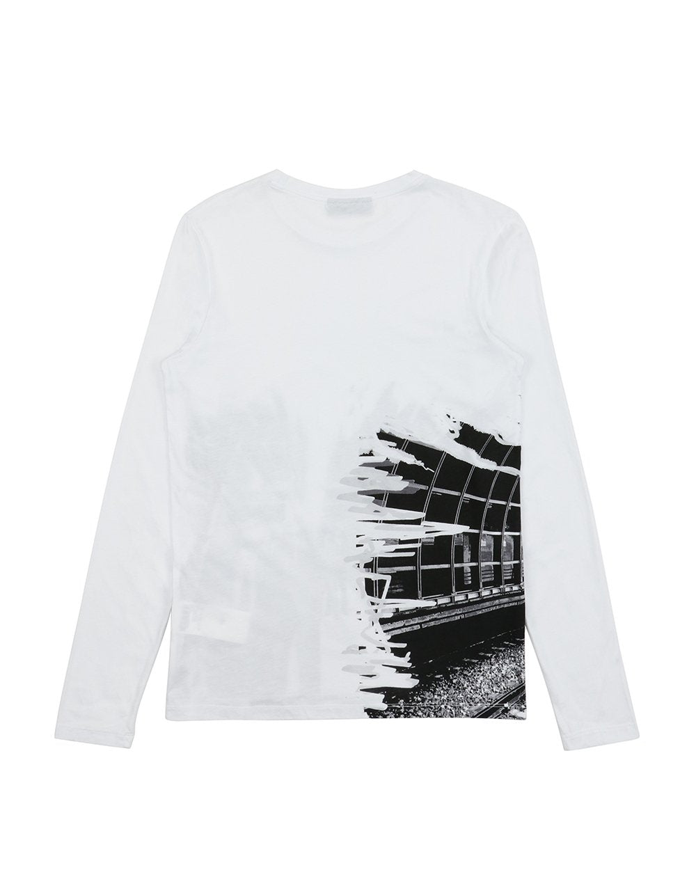 Cotton Printed Round Neck Long-Sleeves T-shirt - ISSI Outlet